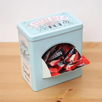 

Creative Metal Storage Box Candy Snack Metal Can with Home Storage Jar Organizer Container for Christmas New Year Party Box