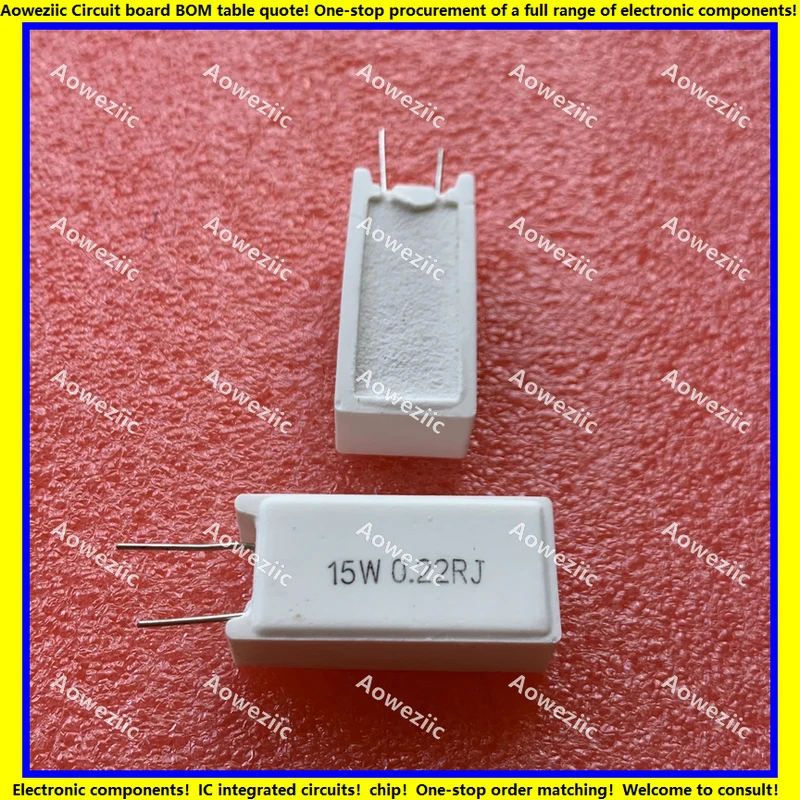 10 шт. 15WR22J 15w0.22j J RX27 горизонтальный цементный резистор 15W0.22R 15W0.22 Ом керамическое