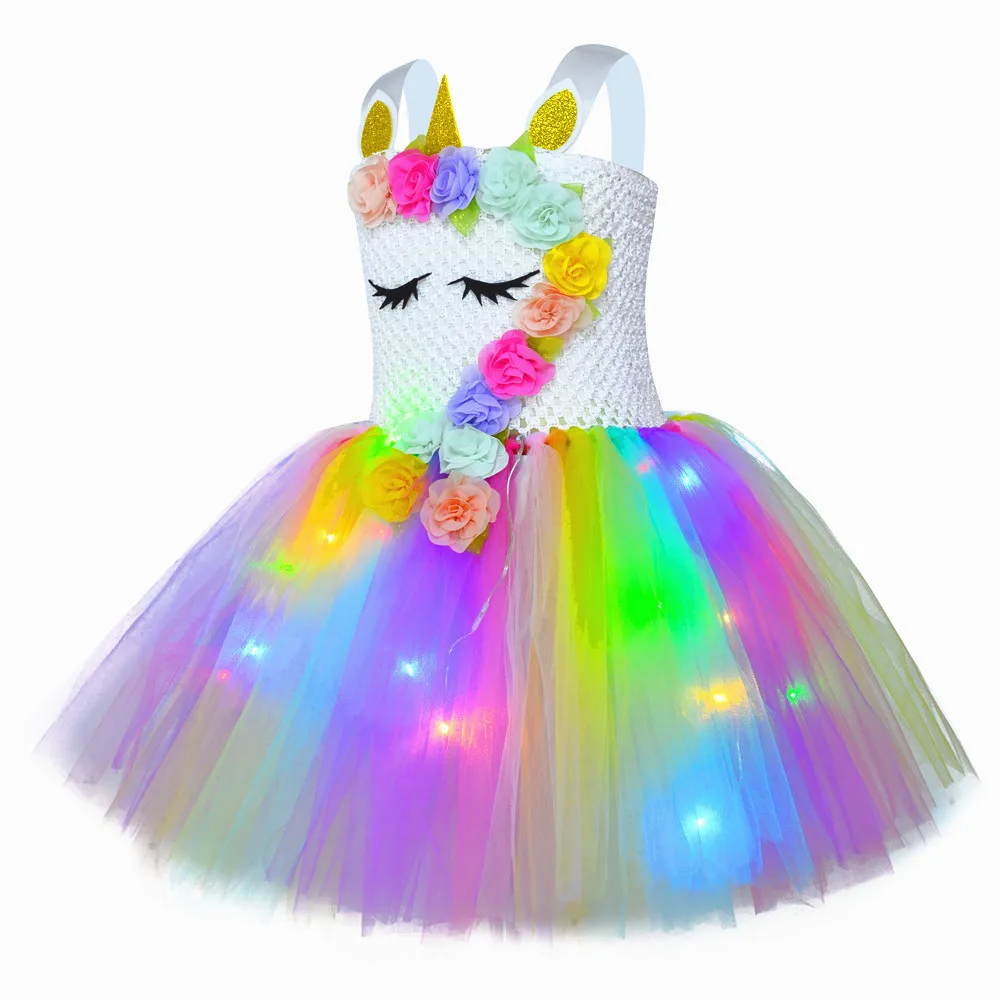 Christmas Unicorn Glowing Dress With LED Lights
