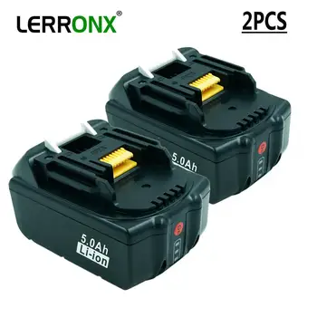 

2PCS BL1850 BL1830 rechargeable battery 18V 5A Li ion with LED light for Makita LXT400 194204-5 194230-4 Replacement batteries
