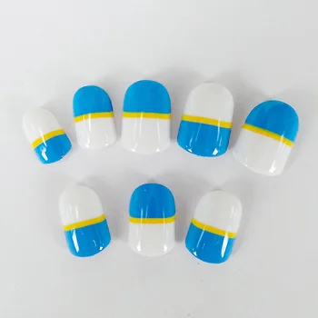 

Fashion Women's Manicure 24PCs Fake Nails Mixed Colors Fake Nails Patch Product