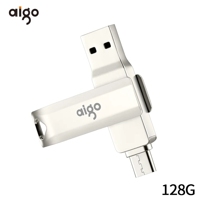 Металлический OTG флеш накопитель Aigo 360 ° высокоскоростной usb для Android 3 1 карта