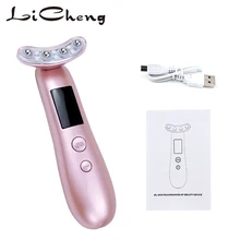 Licheng RF& EMS, радиомезотерапия, Электропорация, ручка для красоты лица, светодиодный фотон, средство для омоложения кожи, удаления морщин