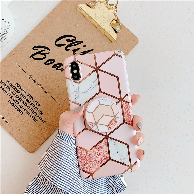 HXM чехол-подставка для huawei P20 Lite P30 Pro, задняя крышка для iphone 11 Pro Max marble Art IMD, силиконовый чехол для телефона