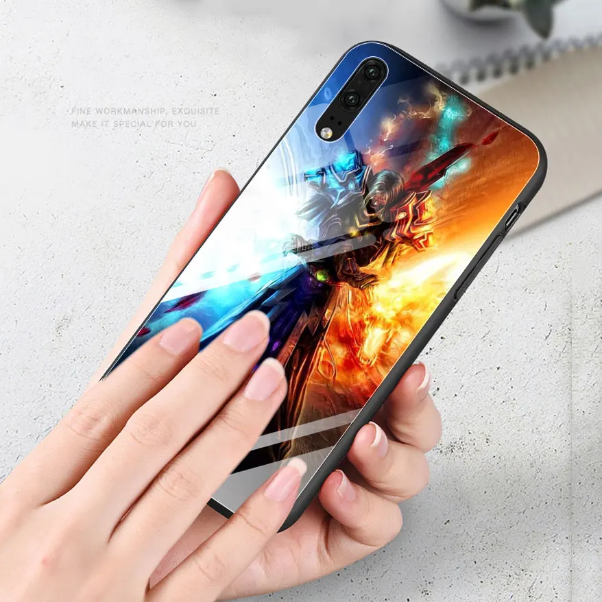 Чехол dota 2 с логотипом из закаленного стекла для samsung Galaxy Note 10 10 Plus 9 S10 S8 S9 Plus S10e A50 A30