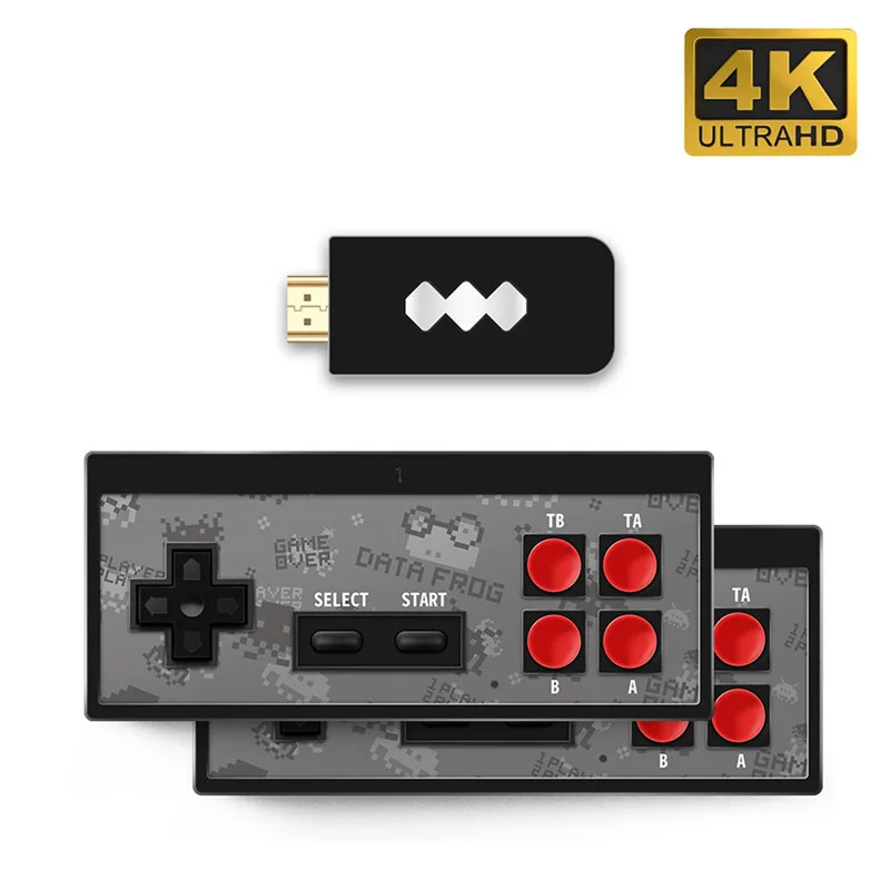 Cool 4K HDMI видео Ретро игровая консоль встроенный 568 классические игры мини ретро-консоль беспроводной контроллер HDMI выход двойные плееры