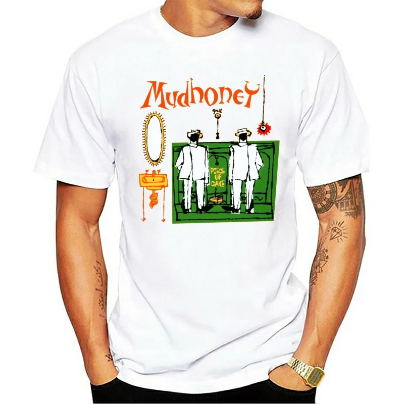 Mudhoney рок группа кусок торта альбом Обложка Мужская белая футболка Размер S-3XL |