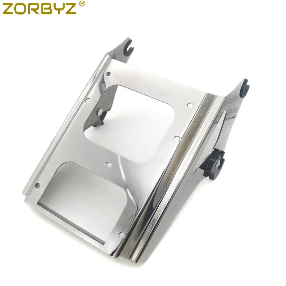 ZORBYZ Motorcycle Chrome Two Up Tour Pak Pack Mount Luggage Rack For Harley Road King Street Glide 2009-2013