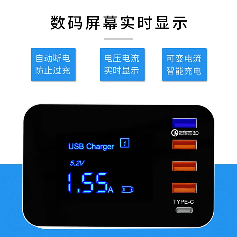 10 Вт Qi Быстрое беспроводное зарядное устройство для Iphone X Xr Xs Max USB зарядное устройство QC 3,0 светодиодный дисплей Беспроводное зарядное устройство адаптер 2A для Xiaomi IX35
