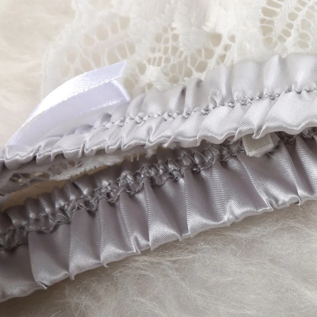V-string Женские трусики стринги, сексуальное женское белье, стринги с бантом, женское прозрачное кружевное нижнее белье Bielizna damsk, экстремальные Трусы женски#5