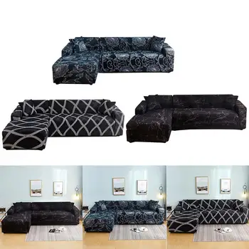 

L-shaped Elastic Sofa Cover Sets Comfortable Corner Sofa Slipcover Protector for Home Decoration