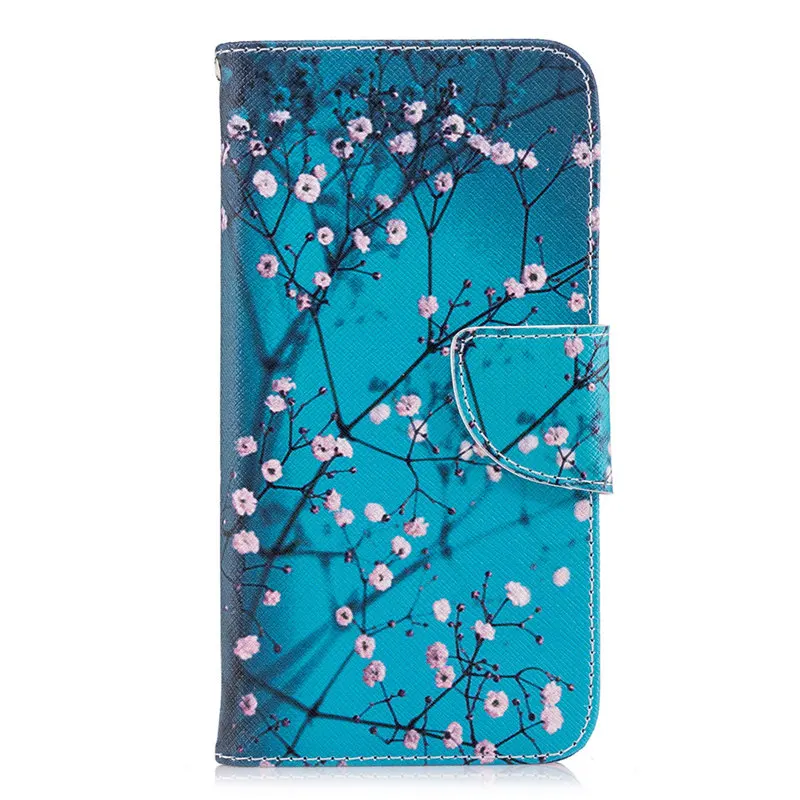 Чехол для телефона с откидной крышкой чехол для LG G7 ThinQ G6 мини G5 Q6 K7 K8 K10 V20 V30 Stylo4 G3 сливовое дерево чехол-кошелек кожаный мешок D07Z - Цвет: Plum Blossom