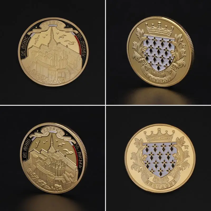 Бретань памятная монета ручной работы Сплав искусство ремесла Коллекция монет сувениры подарок для путешествий
