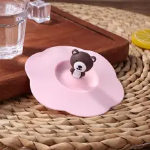 Герметичная силиконовая крышка для чашки с цветком сливы противоскользящая крышка защита от пыли многоразовая термостойкая прозрачная кухонная посуда для напитков