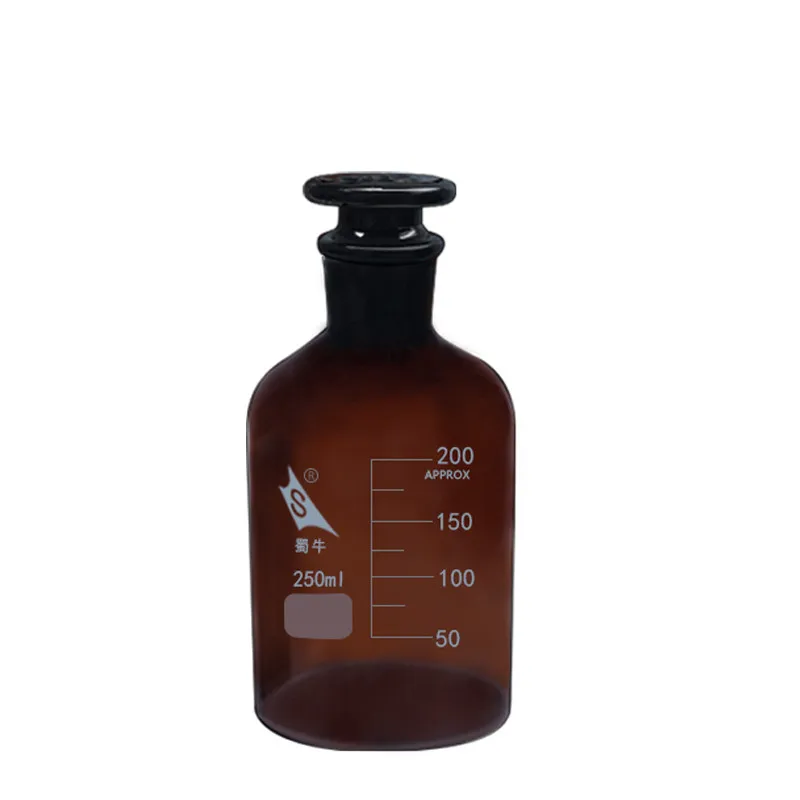 Laboratory Small Mouth Brown Reagent Bottle Neutral Material Frosted Mouth Small Brown Reagent Bottle60/125/250/500ml