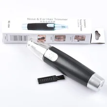 Электрический триммер для волос в носу, триммер для волос в носу для женщин и мужчин, очиститель для волос в носу, черный и белый с рисунком, триммер для волос в носу