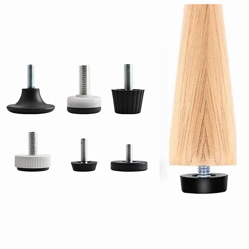 4PCS Furniture Adjustable Bolt Support Feet Floor Protector Foot Cups Anti-slip Base Table Cabinet Leg Pad Furniture Accessories