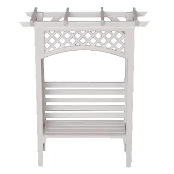 

1:12 Scale Mini Wooden White Grape Rack Wisteria Shelf Simulation Pretend Toys for Children Doll House