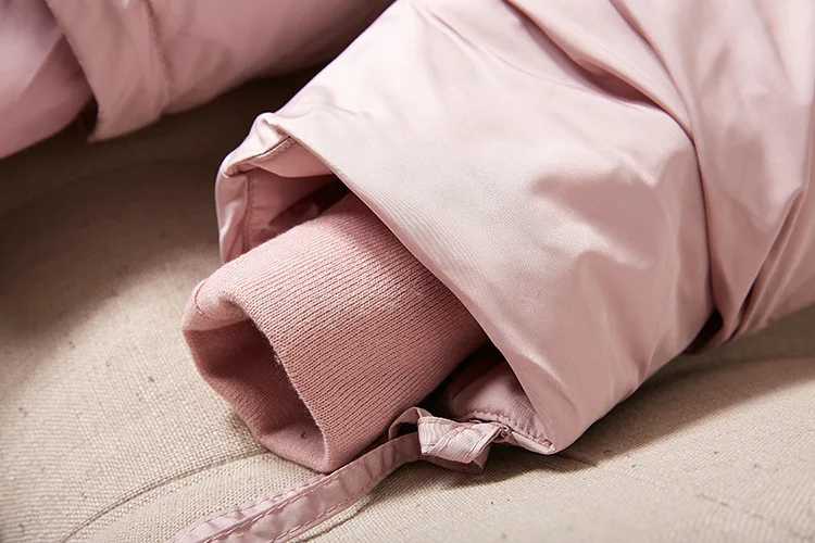 Ni inflooring зимнее женское Новое Стильное свободное плотное короткое пальто с капюшоном воротник из натурального меха пуховик женский 810314
