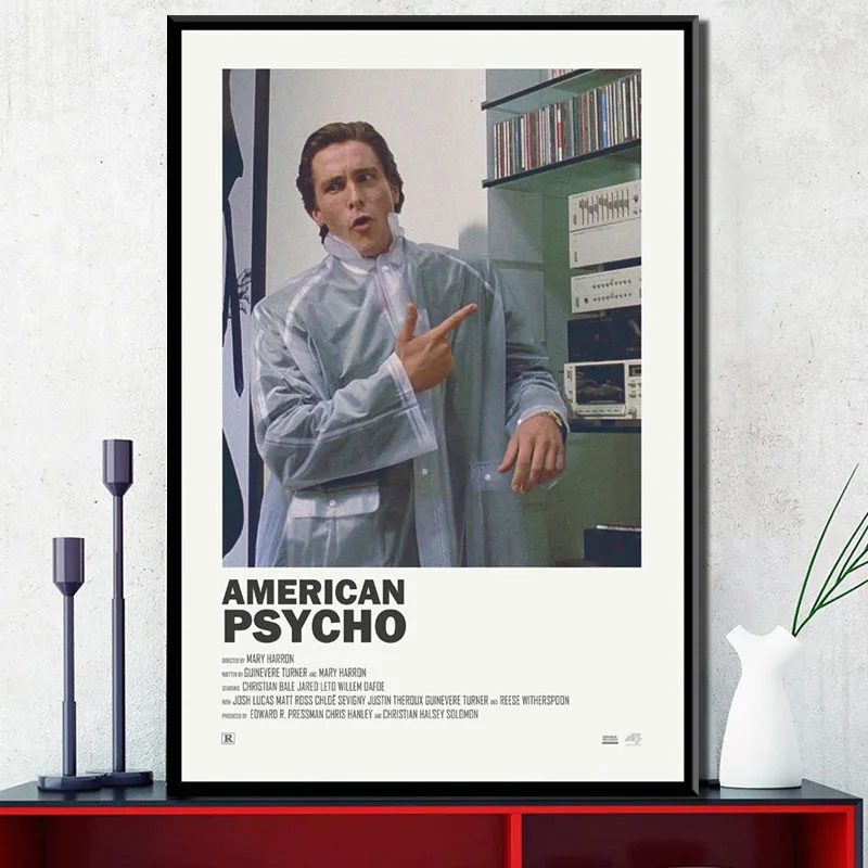 Американский Psycho классический ужас кино Холст Картина постер настенный Декор