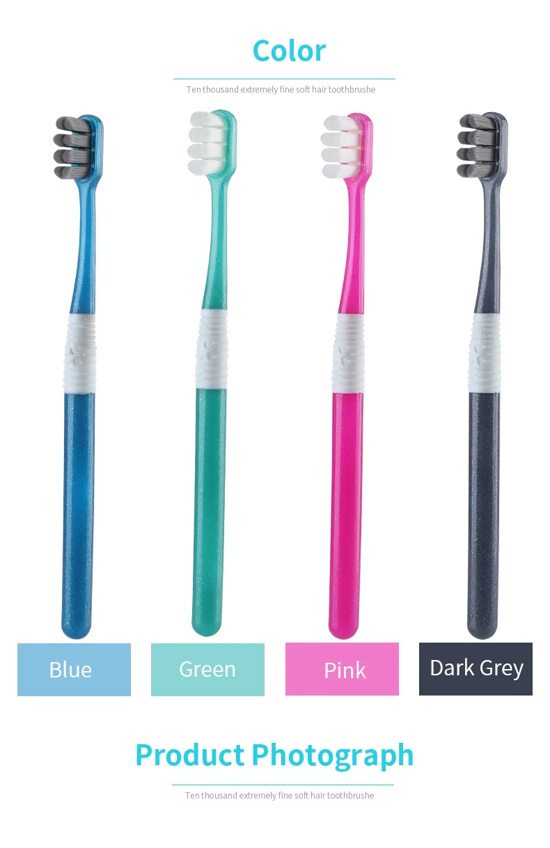 Super Soft Micro-nano Hairy Toothbrush for Women& Adult with Small Head Micron Bristles Toothbrush 1PC