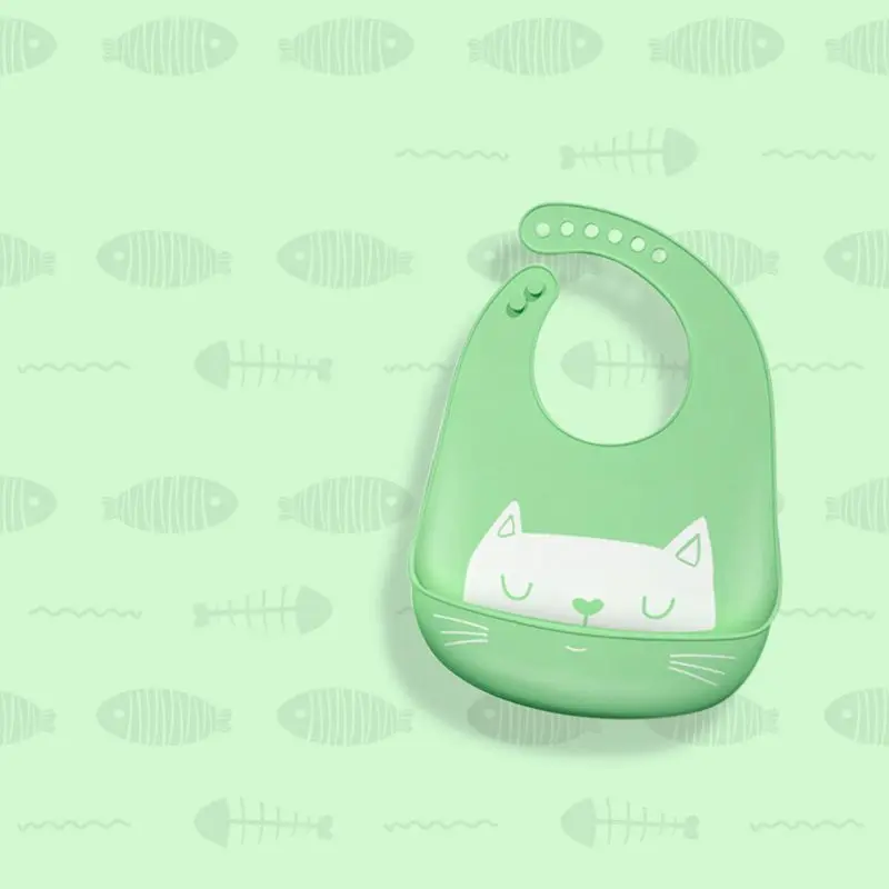 Силиконовый детский нагрудник, не стирающийся, сворачивающийся, с рисунком из мультфильма «Ловец», водонепроницаемый, для мальчиков и девочек, товары для кормления