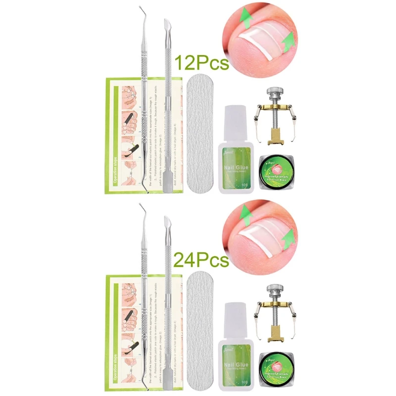 

6Pcs/Set Ingrown Toe Nail Correction Tool File Straightening Patch Foot Care Kit
