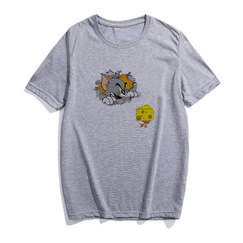 gray02 Харадзюку женская уличная одежда, футболка, свободная, короткий рукав, унисекс, тройка, парная одежда, мусор Tumblr, топ, Bf, платье-комбинация, Прямая поставка - Цвет: gray02