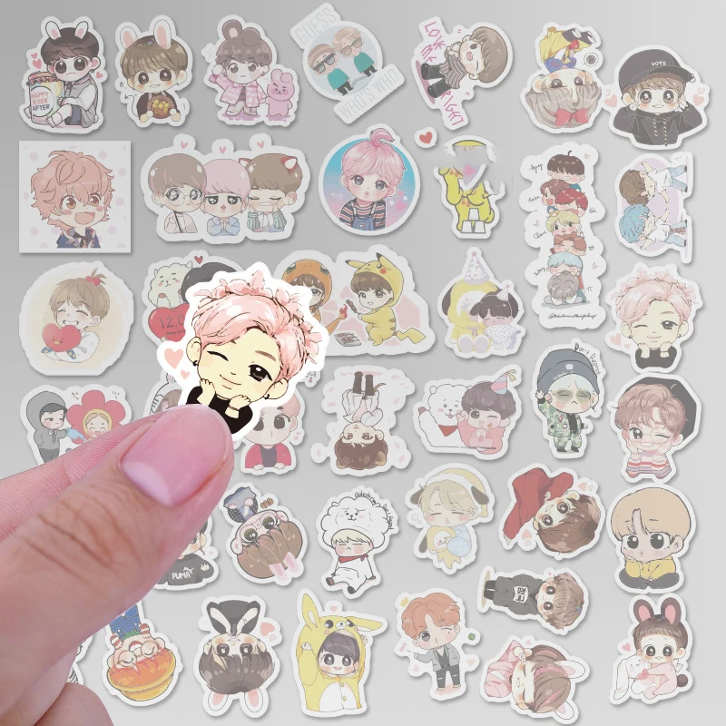 

High quality Kpop Stickers 40pcs FASHION Stikers Diary Label Tattoo Cute Motorcycle NEW style for phone Anime Kpop Stickers