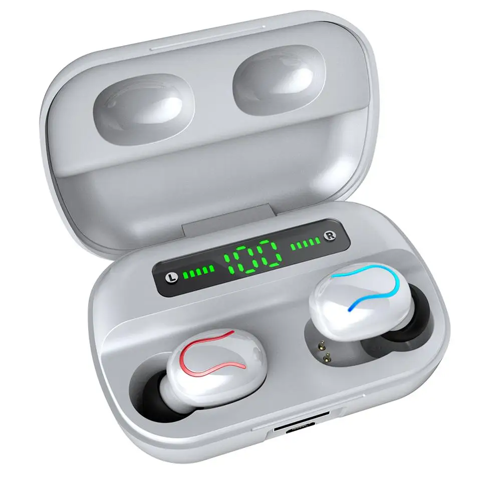 TWS Bluetooth беспроводные наушники BT 5,0 в ухо стерео бинауральные цифровой дисплей наушники мобильный энергосберегающие свободные руки