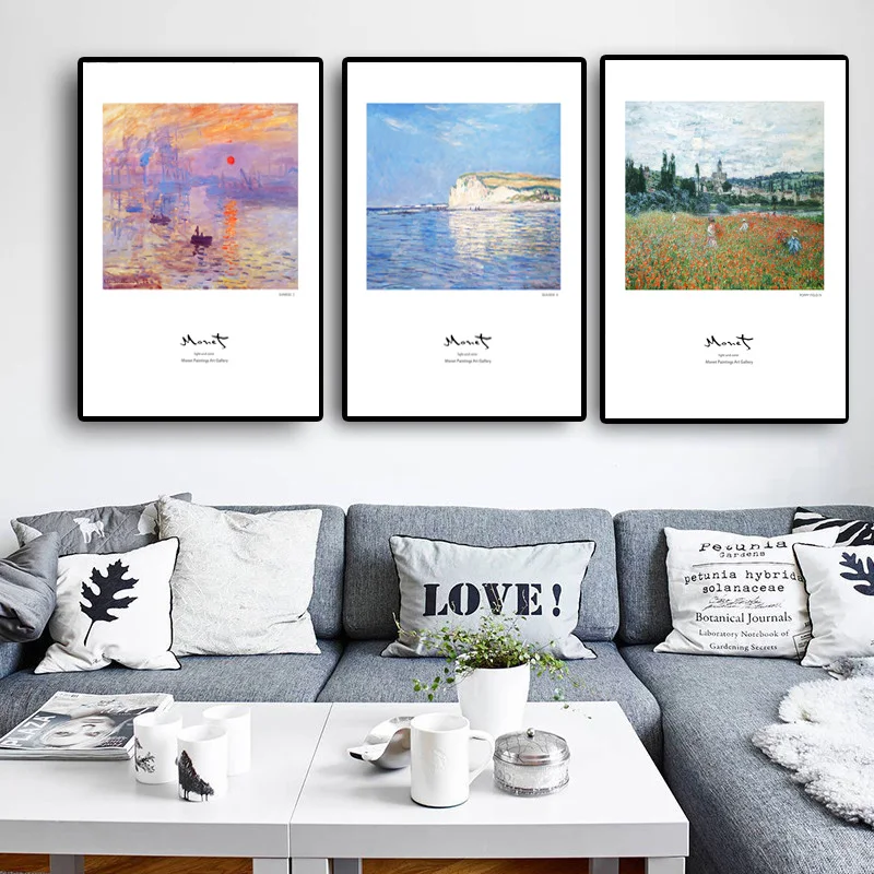 Картина Monet холст домашний Куадрос Художественная печать на холсте плакат