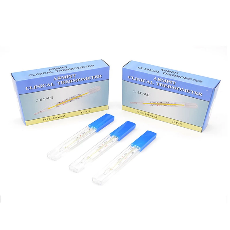 Dispositivo de medición de temperatura corporal termómetro de vidrio mercurio para axila, producto para el cuidado de la salud en el hogar, pantalla de gran tamaño, 3 estilos