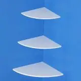 

3pcs Home Decor Bookshelf Shower Corner Shelf Bathroom Kitchen Floating Easy Clean Wall Mounted Sector Storage Rack Office