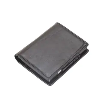 

Men RFID Wallet Blocking Vintage Automatic Leather Credit Aluminum ID Card Business Holder Multifunction Metal Wallet Cardh D7X4