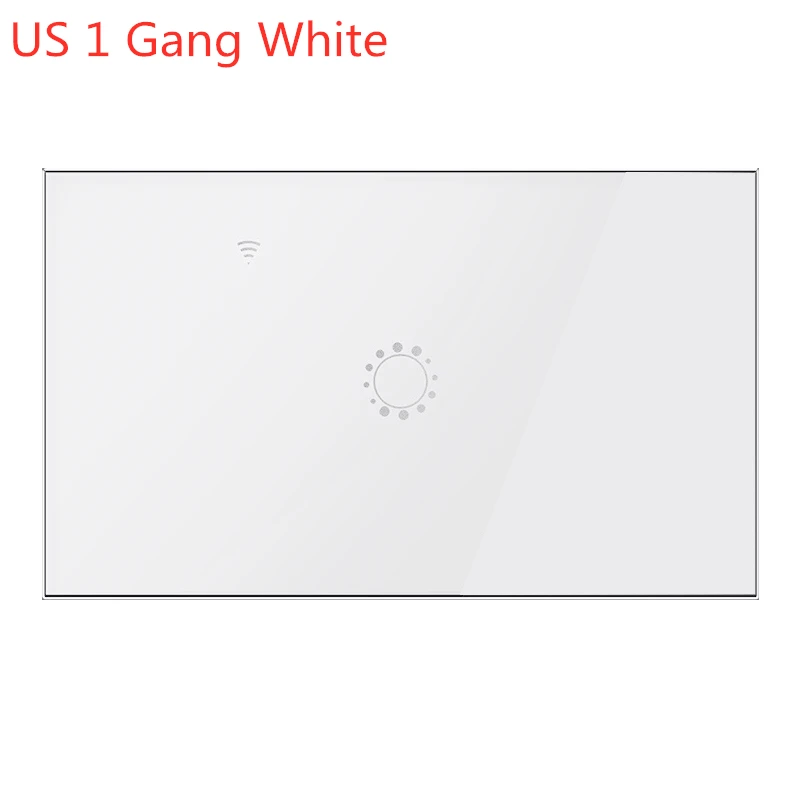 US 1 Gang White 1/2 банды Wi-Fi сенсорный выключатель света Умный Свет Панель управления настенный прерыватель США/ЕС/Великобритания стандартная работа с Alexa Google Home - Комплект: US 1 Gang White