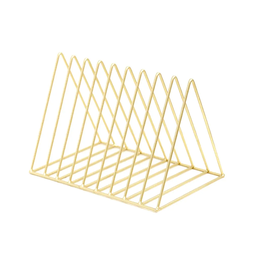 Gold Ins книжная полка Настольный металлический книжный блок Офисные газетные журналы стеллаж для хранения скандинавский домашний декор золотой черный белый полка - Цвет: Gold