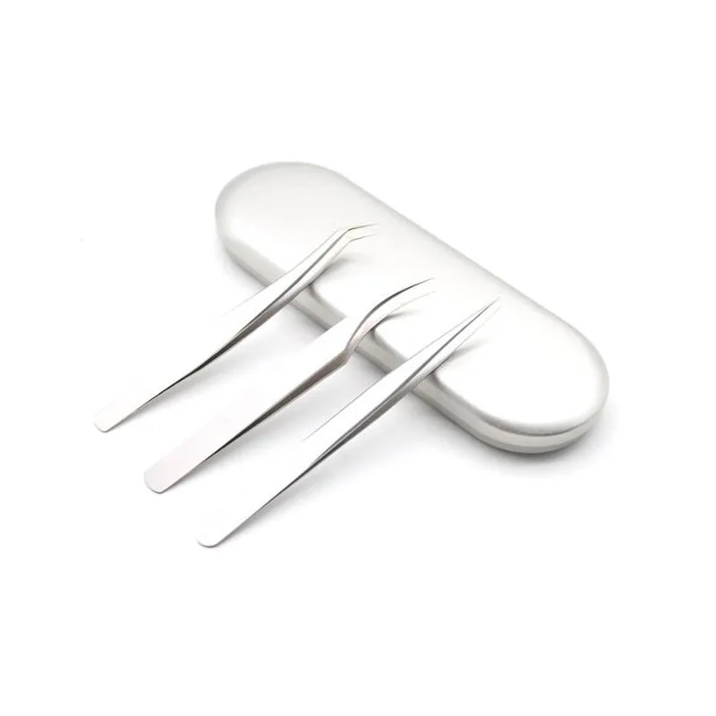 Baby Cleaning Tweezers Graft Eyelash Tweezers Stainless Steel Beauty Beauty Eyelash Tweezers Type Eyelash Curling Tool