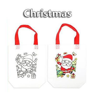 Christmas Маркер для граффити нарисованная Сумочка раскраска картины детский сад граффити художественный материал комплект сумка Рисование Игрушка для детей подарок - Цвет: Christmas