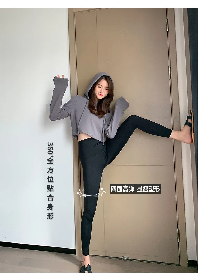 gymshark leggings Black Tight Outwear Leggings Korean Fashion Joggers Vintage Summer Sweatpants Women'S Clothing Pants Trousers For Female 2021 workout leggings