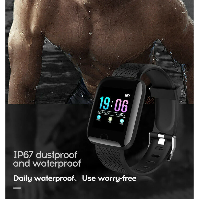smart watch Multi-function men and women ID116 smart wearable device sports outdoor fitness activity tracker heart rate sleep mo