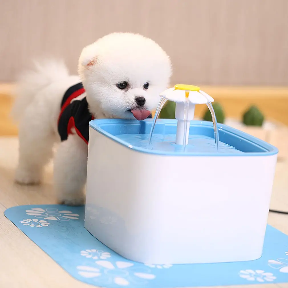 Automatic Cat Dog Pet Water Fountain Pet Bowl Cat Drinking Flower Water Dispenser Petsafe Drink with Filters Pet Water Fountain