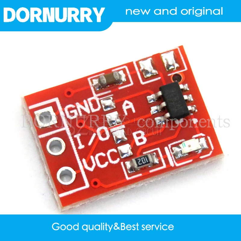 

10PCS TTP223 Touch button Module Capacitor type Single Channel Self Locking Touch switch sensor dornurry