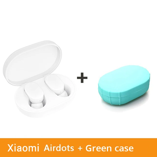 Оригинальные Xiao mi AirDots TWS Bluetooth наушники Молодежная версия стерео mi ni Беспроводная Bluetooth 5,0 гарнитура с mi c наушниками - Цвет: Add Green Box