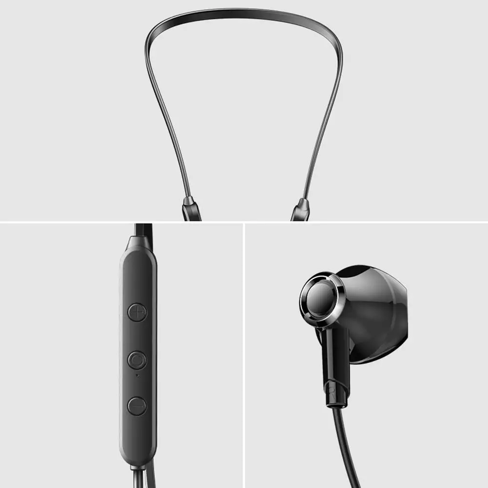 Беспроводная bluetooth гарнитура, Спортивная Bluetooth 5,0 гарнитура, наушники-вкладыши, умные наушники с креплением на шею, водонепроницаемые мини умные наушники