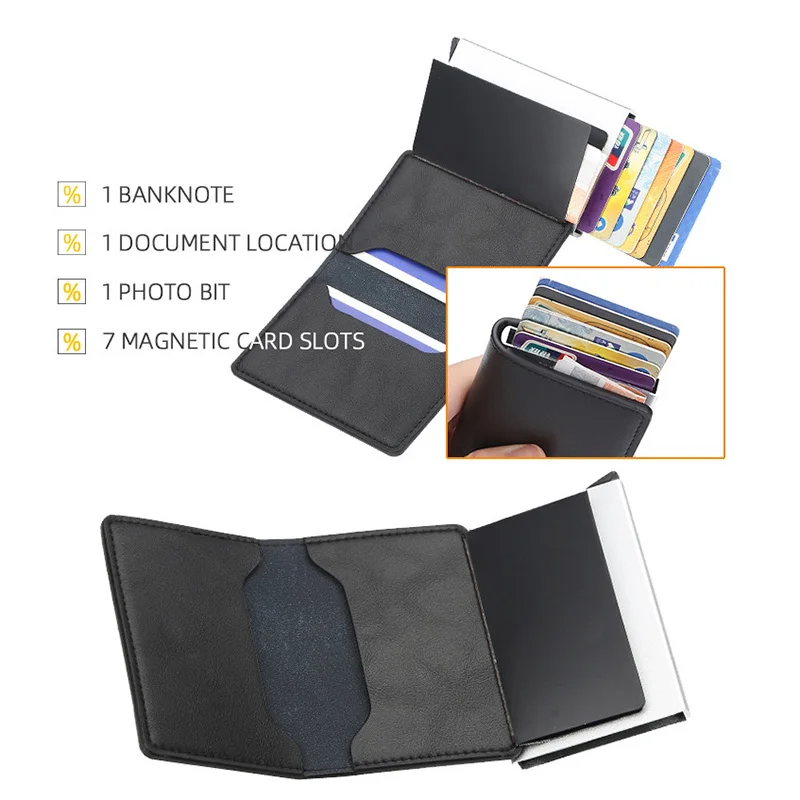 Держатель для карт RFID ID мужской деловой держатель кошелек унисекс тонкий из