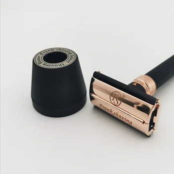 

Frank Shaving-Adjustable Butterfly Double Edge Safety Razor Rose Gold Color+Razor base