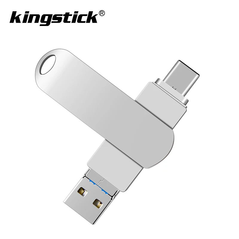 Металлический флэш-накопитель USB 128 ГБ type-c флеш-накопитель 32 Гб 64 Гб Usb2.0 флэш-накопитель для iPhone X/8 Plus/8 Plus/7 Plus USB флеш-накопитель - Цвет: silver