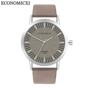 

Women Watches Relojes Para Mujer New Ladies Watch Brand Luxury Gift For Women Grey Leather Strap Quartz Wristwatch Female Clock