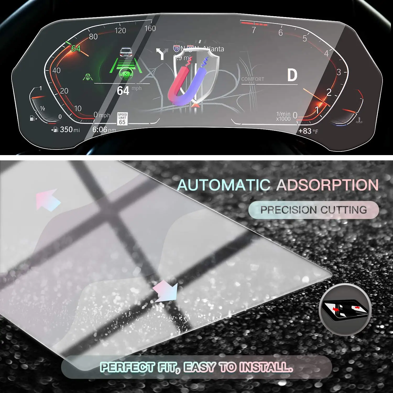 Для BMW X5 G05 автомобильный экран протектор приборной панели Защитная пленка для приборной панели протектор экрана закаленное стекло HD