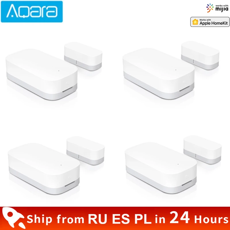 Xiaomi-Sensor de ventana y puerta Aqara Zigbee, conexión inalámbrica que funciona con la aplicación Mi Home y Aqara Home Kit App, Control remoto inteligente